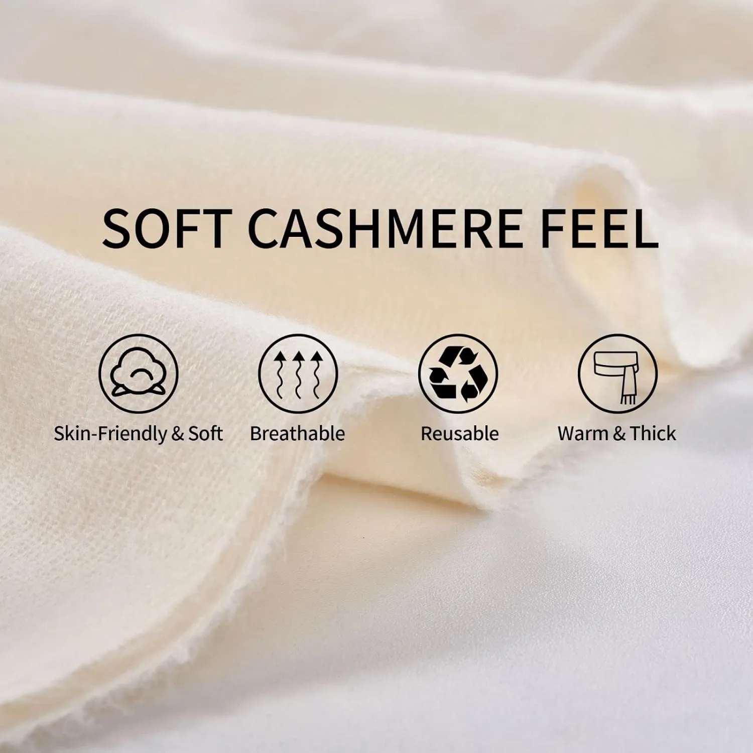Winter Scarf for Women Men Custom Scarves Personalized Customize Logo Photo Text Name Pashmina Shawl Wrap