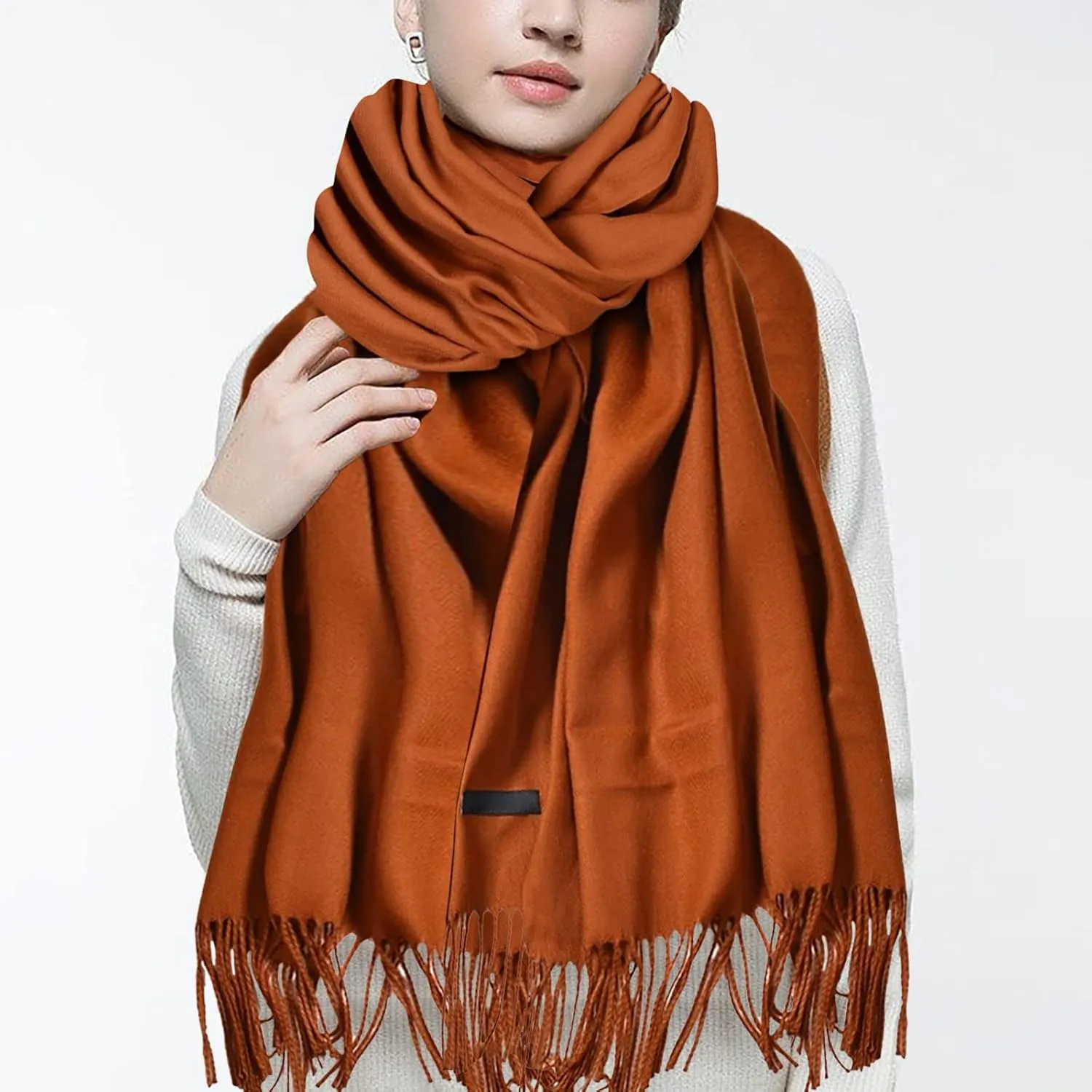 Winter Warm Wraps For Women Pure Cashmere Shawl Wraps Extra Large Thick Soft Pashmina Scarf Solid Color Shawl