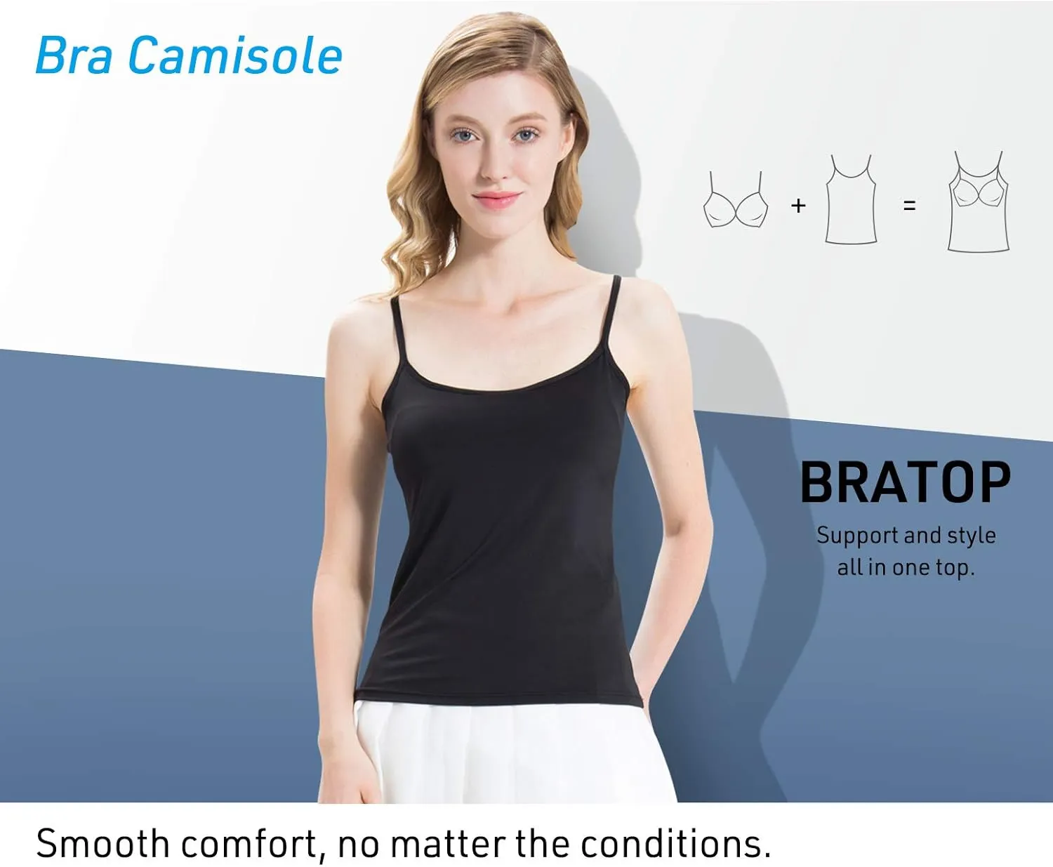 Women Camisole with Built in Padded Bra