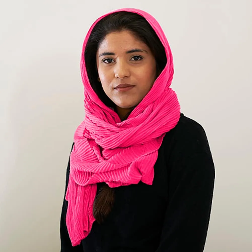 Women Hijab Muslim Head Scarf Solid Color Long Scarf Wrap Scarves Cotton Scarf Lightweight Chiffon Shawl Headscarves (Coffee)