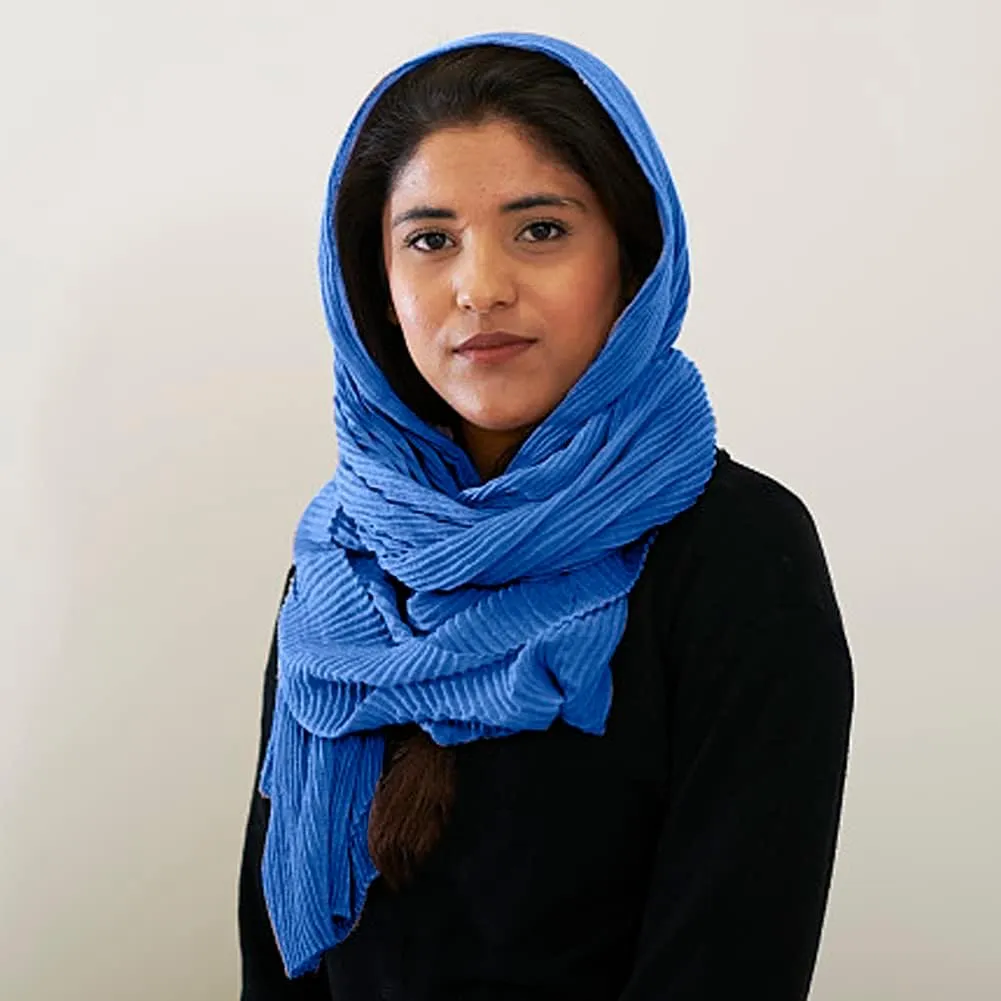 Women Hijab Muslim Head Scarf Solid Color Long Scarf Wrap Scarves Cotton Scarf Lightweight Chiffon Shawl Headscarves (Coffee)