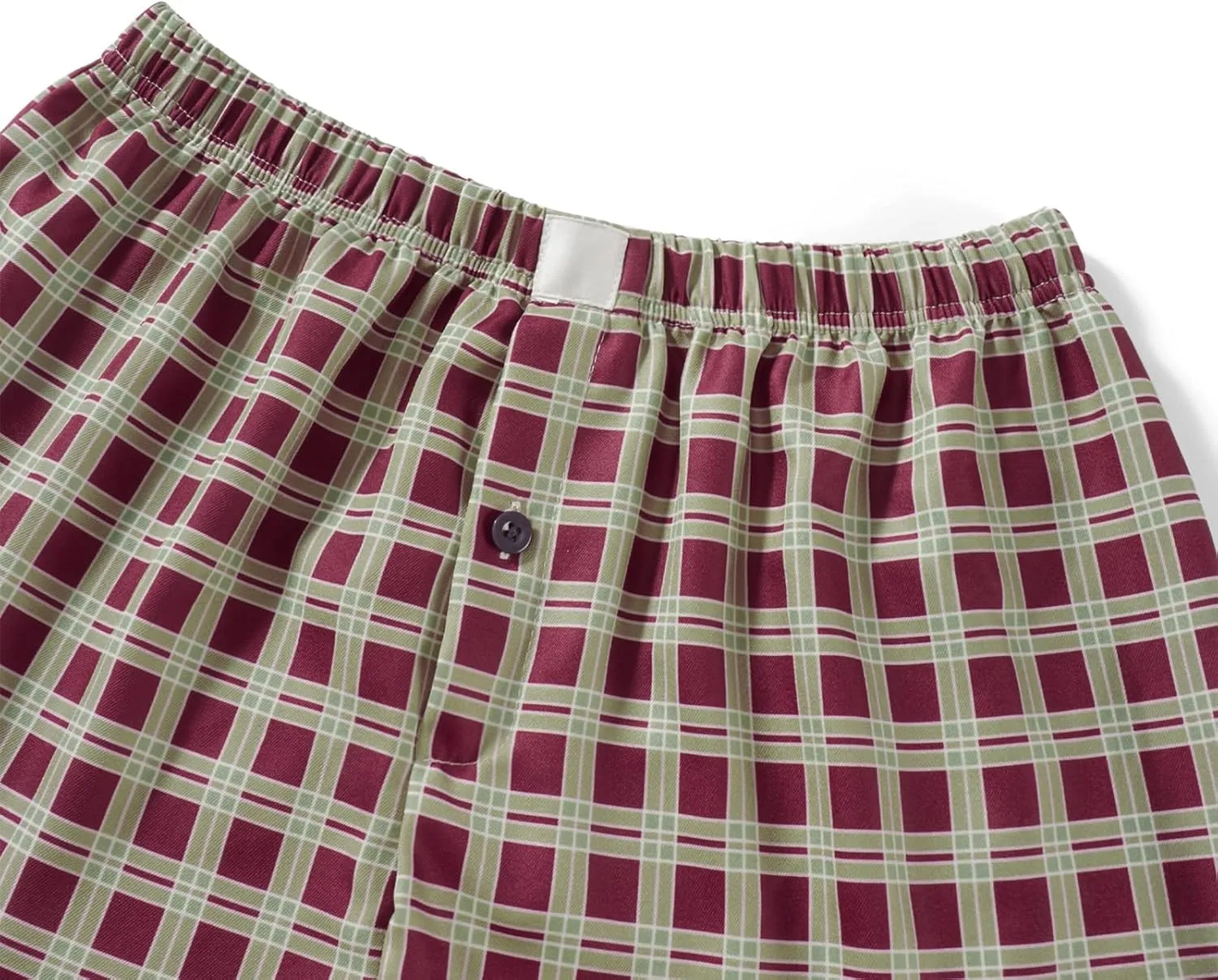 Women Pajamas Shorts Micro Boxer Shorts Y2K Cute Gingham Sleep Lounge Shorts Checkered Plaid Button Pj Mini Shorts