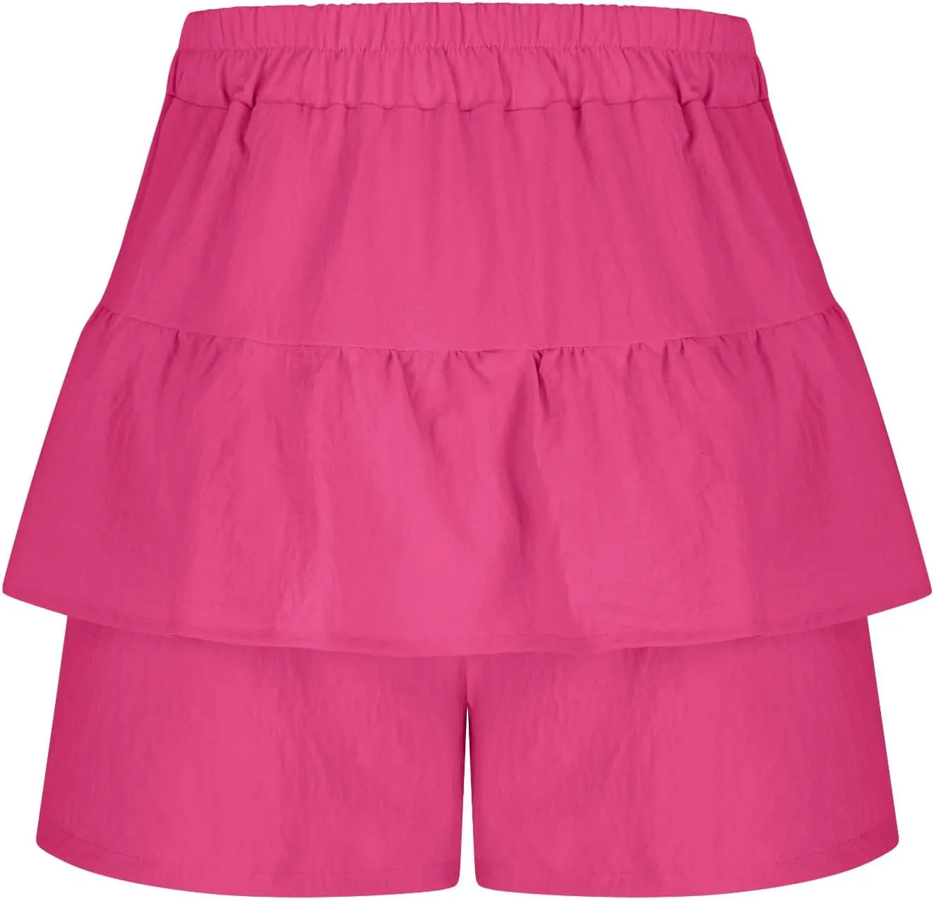 Women Ruffle Shorts Flowy Tiered Shorts Summer Boho Skorts A Line High Waisted Beach Shorts Trendy Vacation Shorts