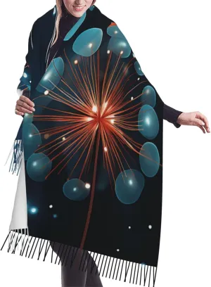 Women Scarf Winter Warm Scarves Super Soft Lightweight Shawl With Fringed Dog with Tie Scarf