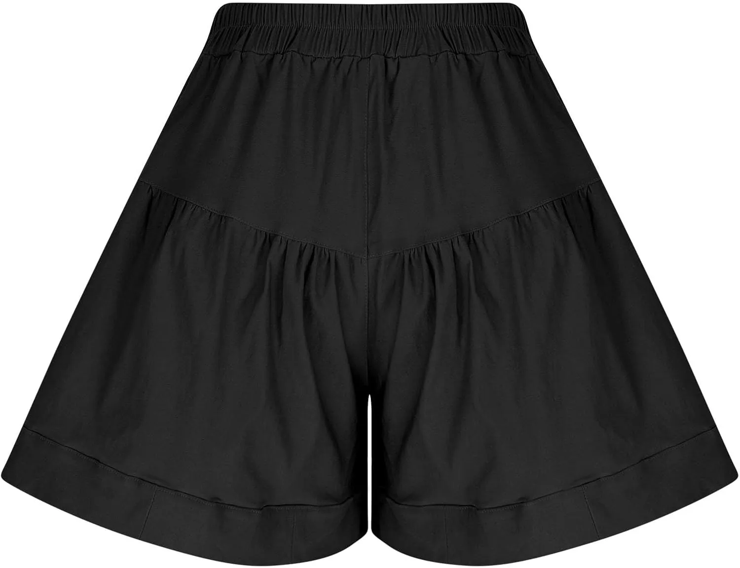 Women's 2025 Fashion Shorts Summer High Waist Flowy Wide Leg Buttons Pleated Short Pants Casual Loose Pleated Shorts