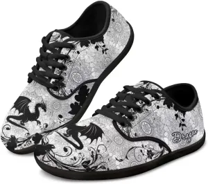 Women's Barefoot Shoes Wide Toe Box Sneakers Lightweight Breathable Lace Up Jogging Footwear