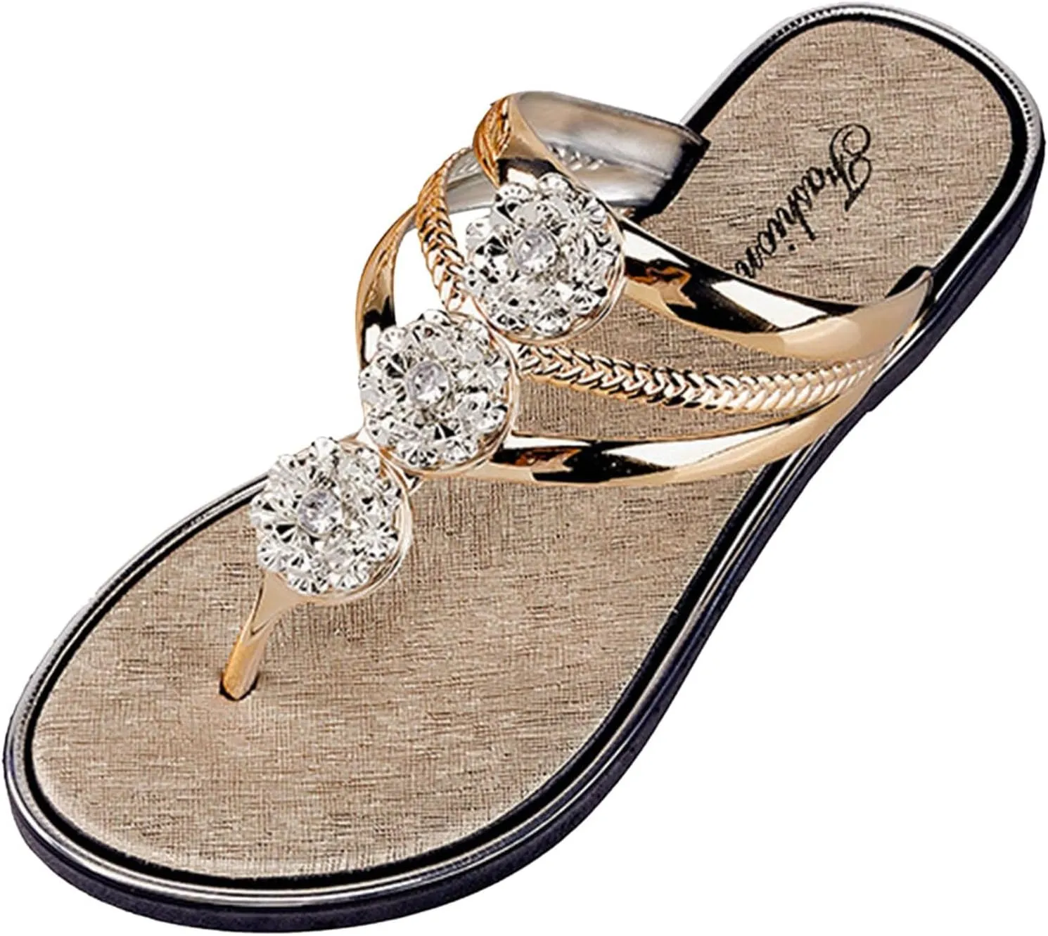 Women's Breathable Beach Flat Sandals Versatile Casual Work Summer Shoes Comfortable Walking Flat Sandals