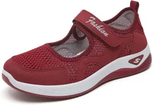 Women's Breathable Walking Shoes Comfortable Working Nurse Shoes Casual Nursing Orthotic Lightweight Shoe Adjustable Barefoot Casual Sneakers Zero Drop Arthritis Edema Sneakers Indoor Outdoor
