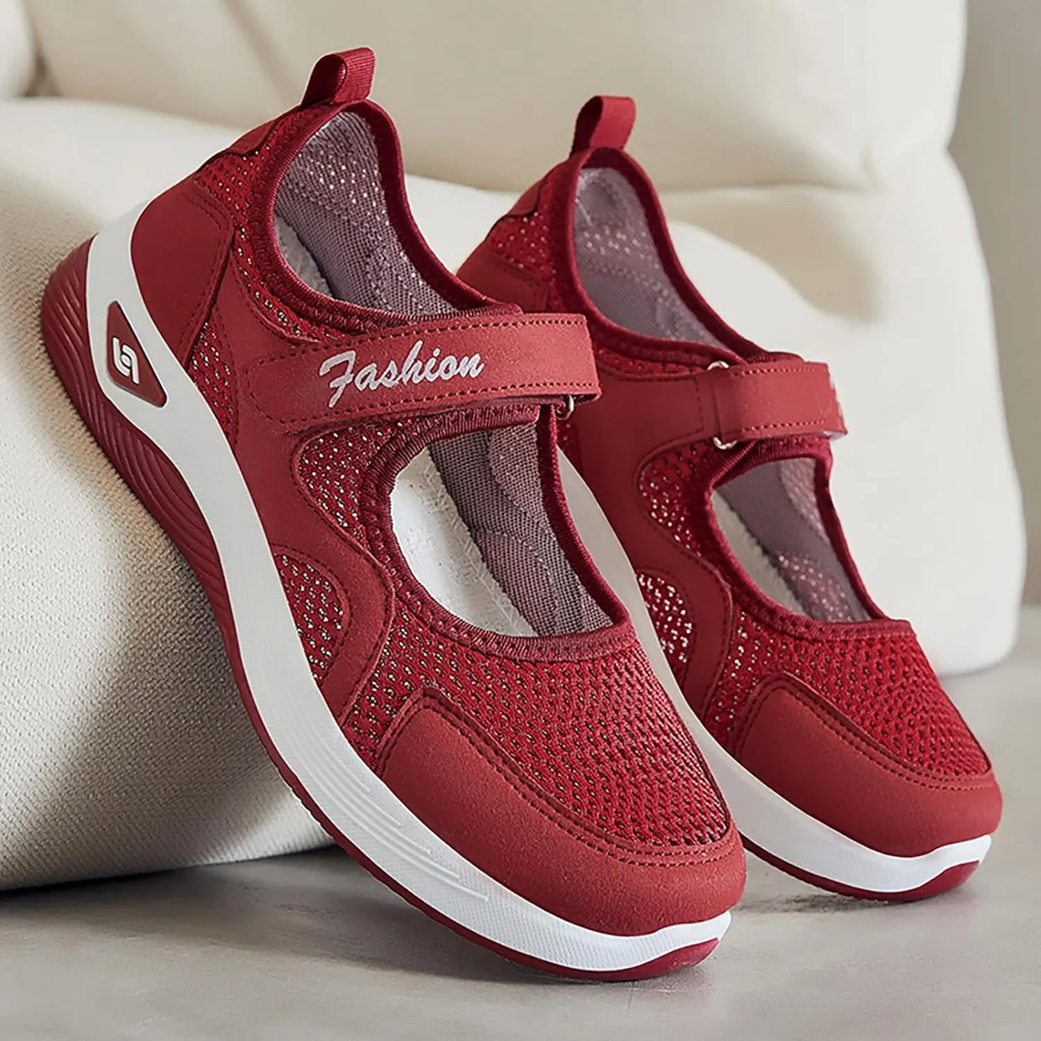 Women's Breathable Walking Shoes Comfortable Working Nurse Shoes Casual Nursing Orthotic Lightweight Shoe Adjustable Barefoot Casual Sneakers Zero Drop Arthritis Edema Sneakers Indoor Outdoor