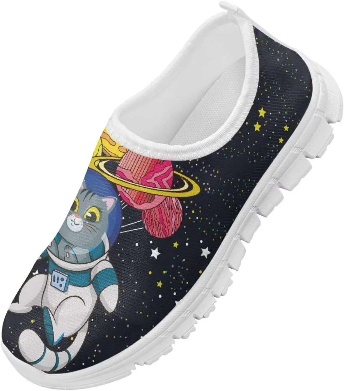 Women's Cute Pattern Sneakers Non Slip Travel Shoes Low Top Casual Shoes Lightweight Walking Shoes Exercise Flat Play Sneaker US Size 11-15