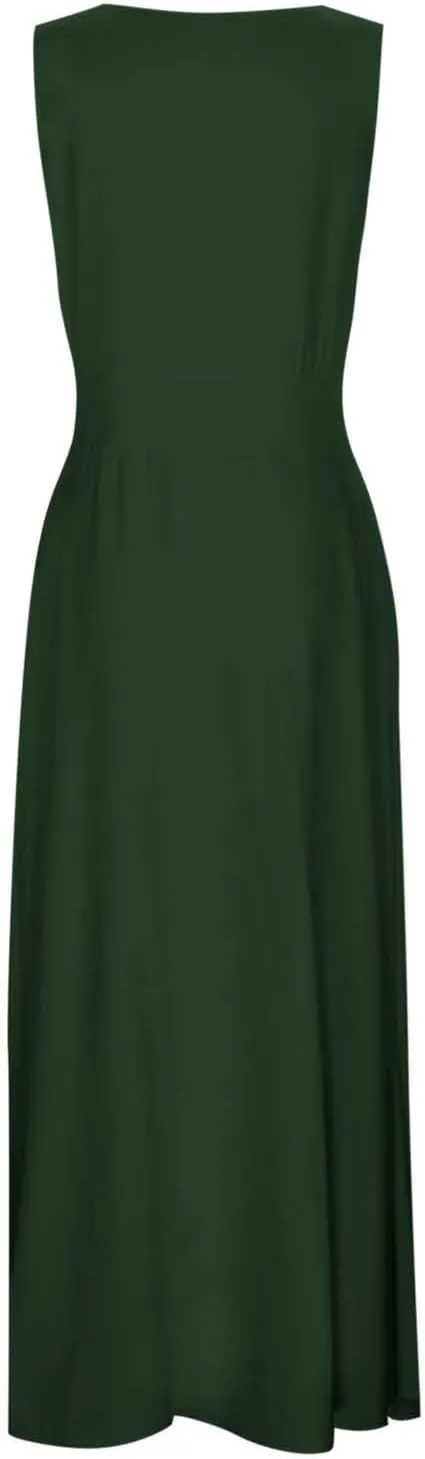 Women's Deep V Neck Prom Dresses Maxi Dress Summer Beach Vacation A Line Formal Evening Gowns Ladies Sundresses