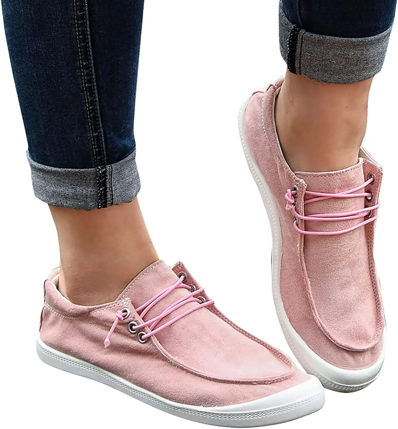Women's Fashion Sneakers, Christmas Print Canvas Shoes Flat Round Toe Non-Slip Flat Shoes Slip On Loafers Shoes