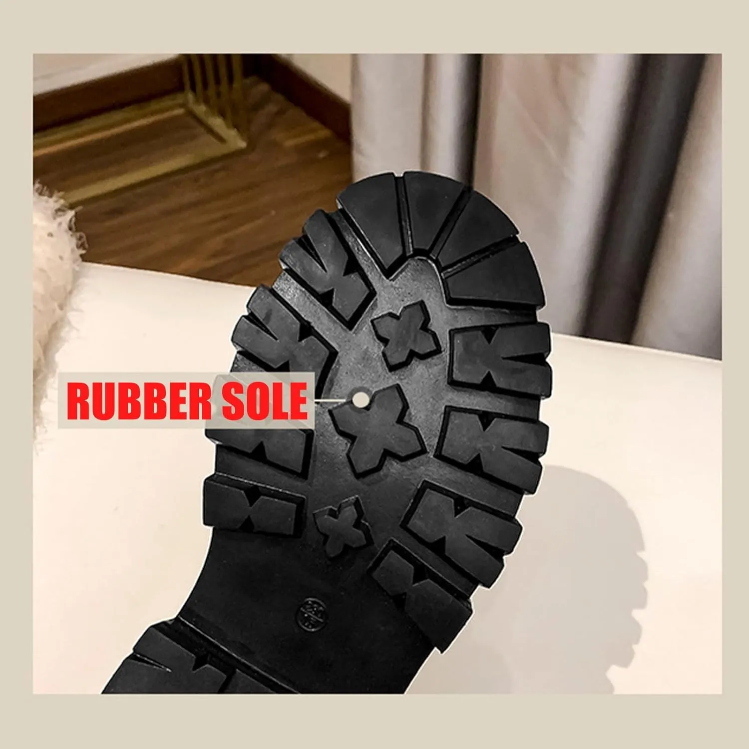 Women's Leather Chunky Platform Penny Loafers Comfortable Round Toe Slip On Lug Sole Business Work Dress Shoes