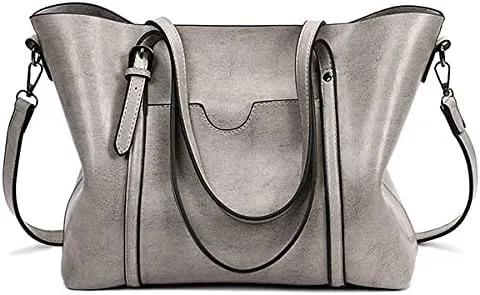 Womens Leather Purses and Handbags Top Handle Satchel Bags Tote Bags Tote Purses for Women (Brown)