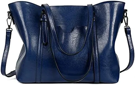 Womens Leather Purses and Handbags Top Handle Satchel Bags Tote Bags Tote Purses for Women (Brown)