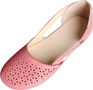Womens Loafers Wide Dress Sandals Low Heel Hollow Out Wide Round Toe Ballet Flats with Breathable Eyelets