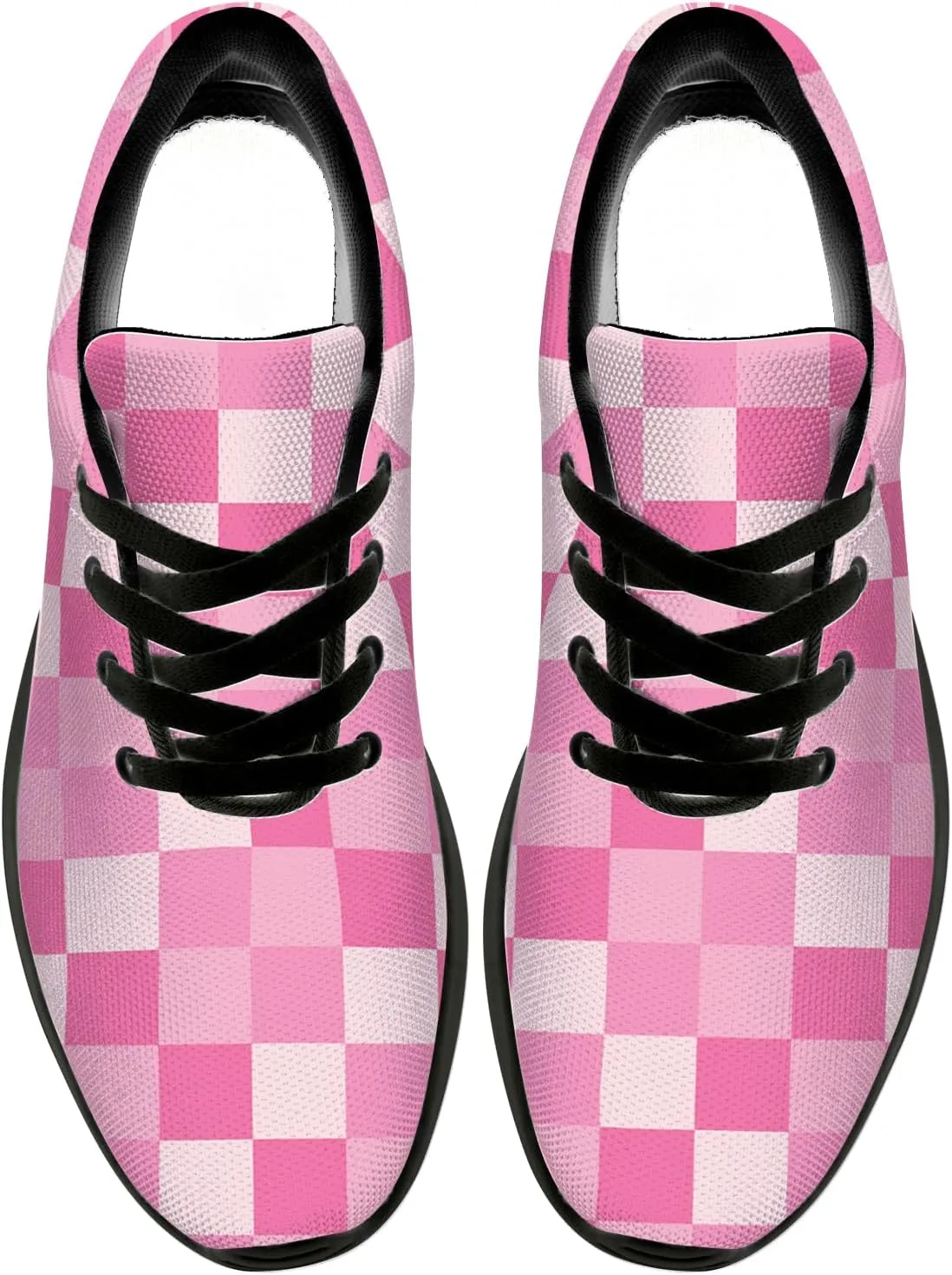 Women's Men's Running Shoes Walking Sneakers Tennis Shoes Checkered Gifts for Women Teens