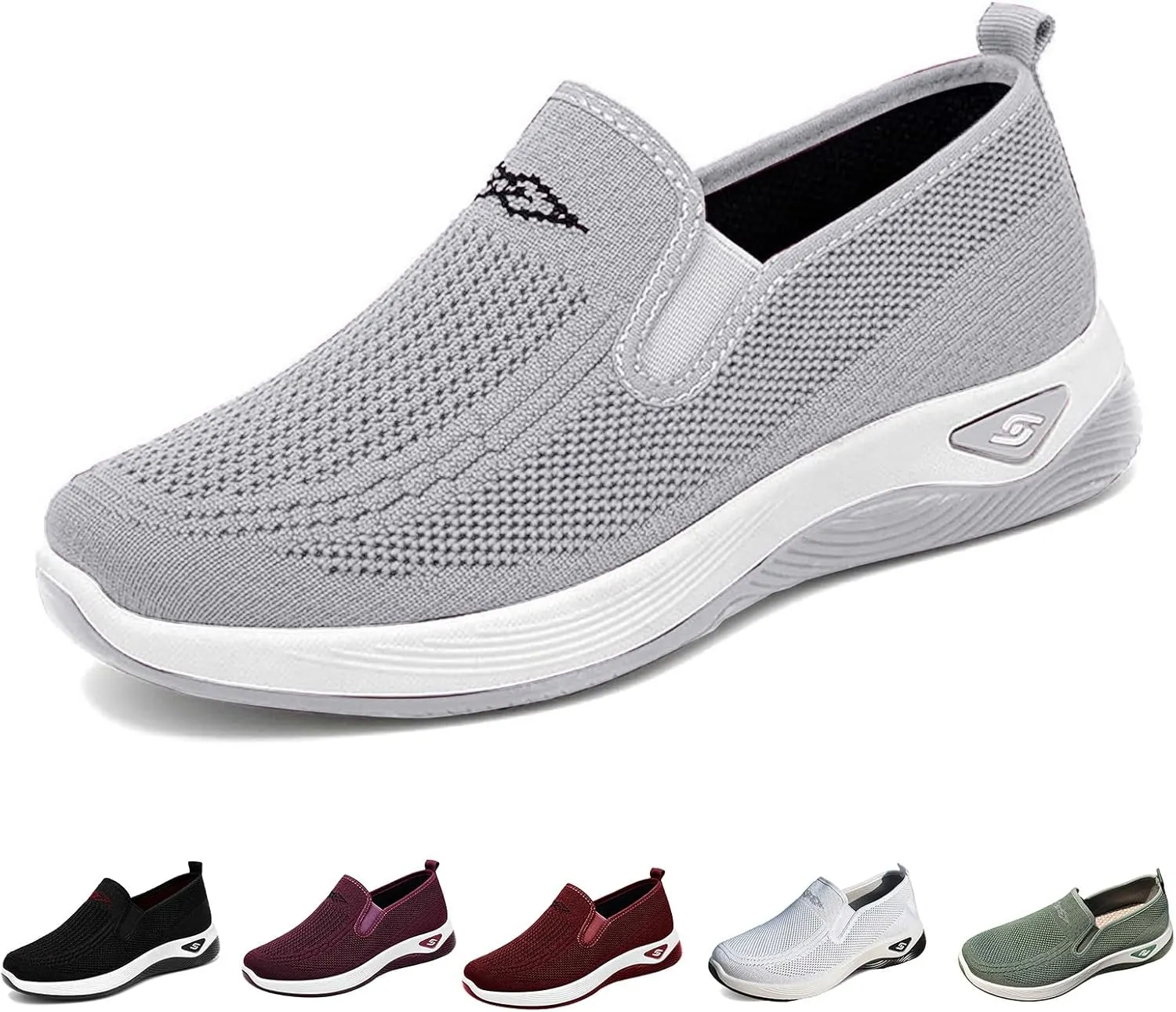 Womens Mens Slip in Free Up Hands Shoes Wide Toe Box Arch Support Orthopedic Walking Sneakers Comfortable Tennis Sneakers Lightweight Running Shoe Workout Athletic Tennis Shoes Gym Sneaker