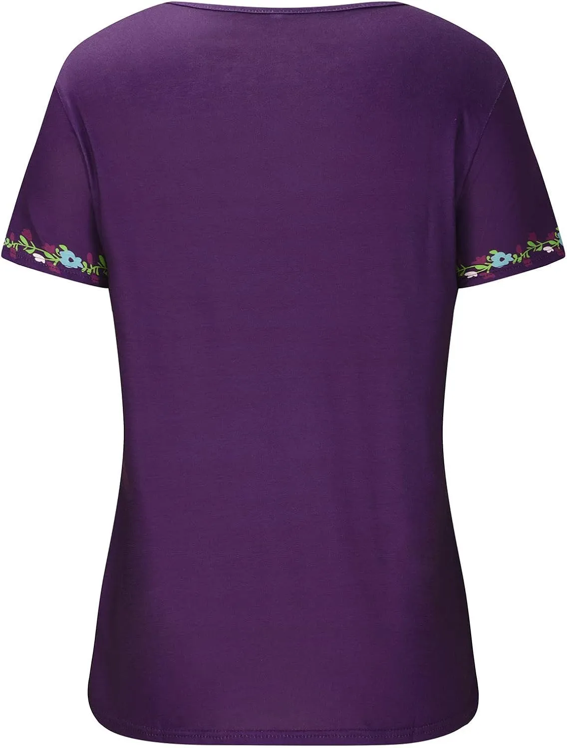 Women's Mexican Embroidered Shirt Ladies Ethnic Style Tops Summer Short Sleeve Boho Floral Print Tunics Blouse