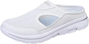 Women's Mules & Clogs Orthopedic Diabetic Mules Lightweight Open Back Shoes Comfort Closed Toe Walking Slides Casual Unisex Slippers Breathable Anti-Skid Sole Shoes
