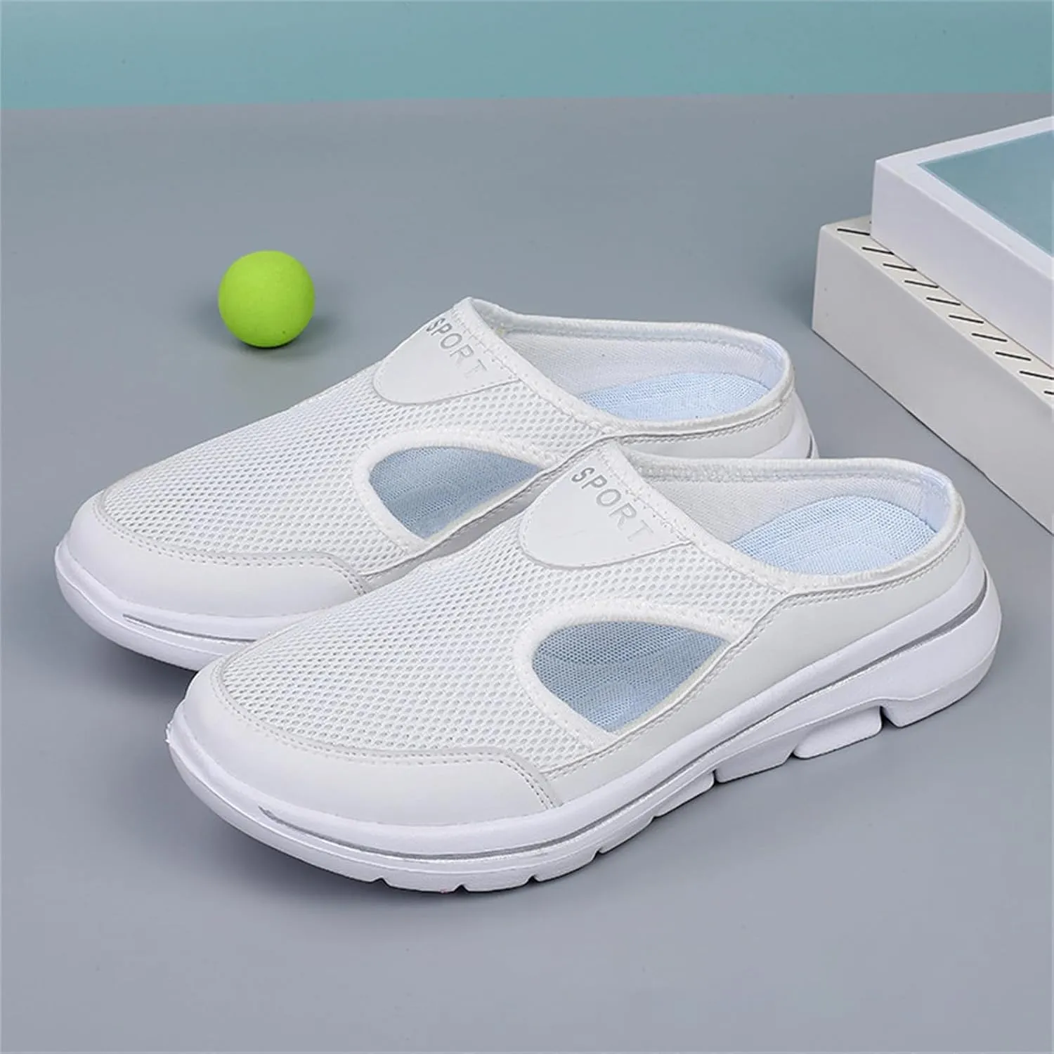 Women's Mules & Clogs Orthopedic Diabetic Mules Lightweight Open Back Shoes Comfort Closed Toe Walking Slides Casual Unisex Slippers Breathable Anti-Skid Sole Shoes