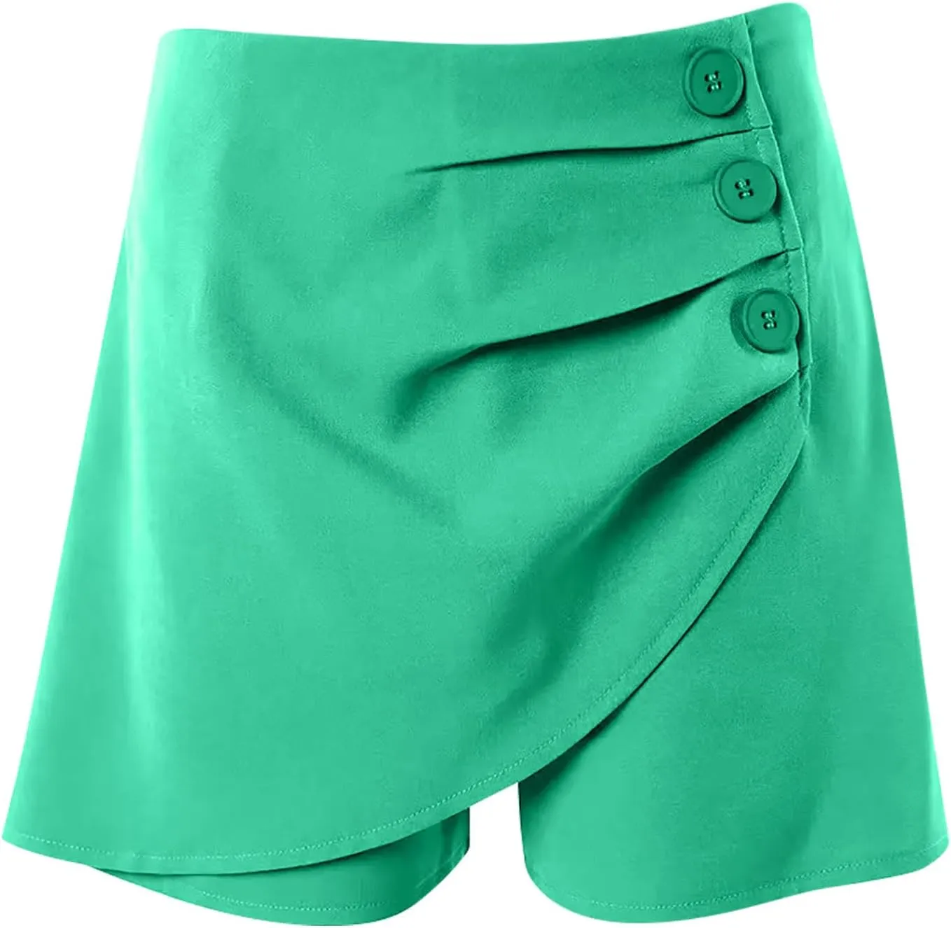 Women's Pleated Skirts Shorts Classic Slim Fit Side Button High Waisted Athletic Shorts Trendy Casual Tennis Shirts