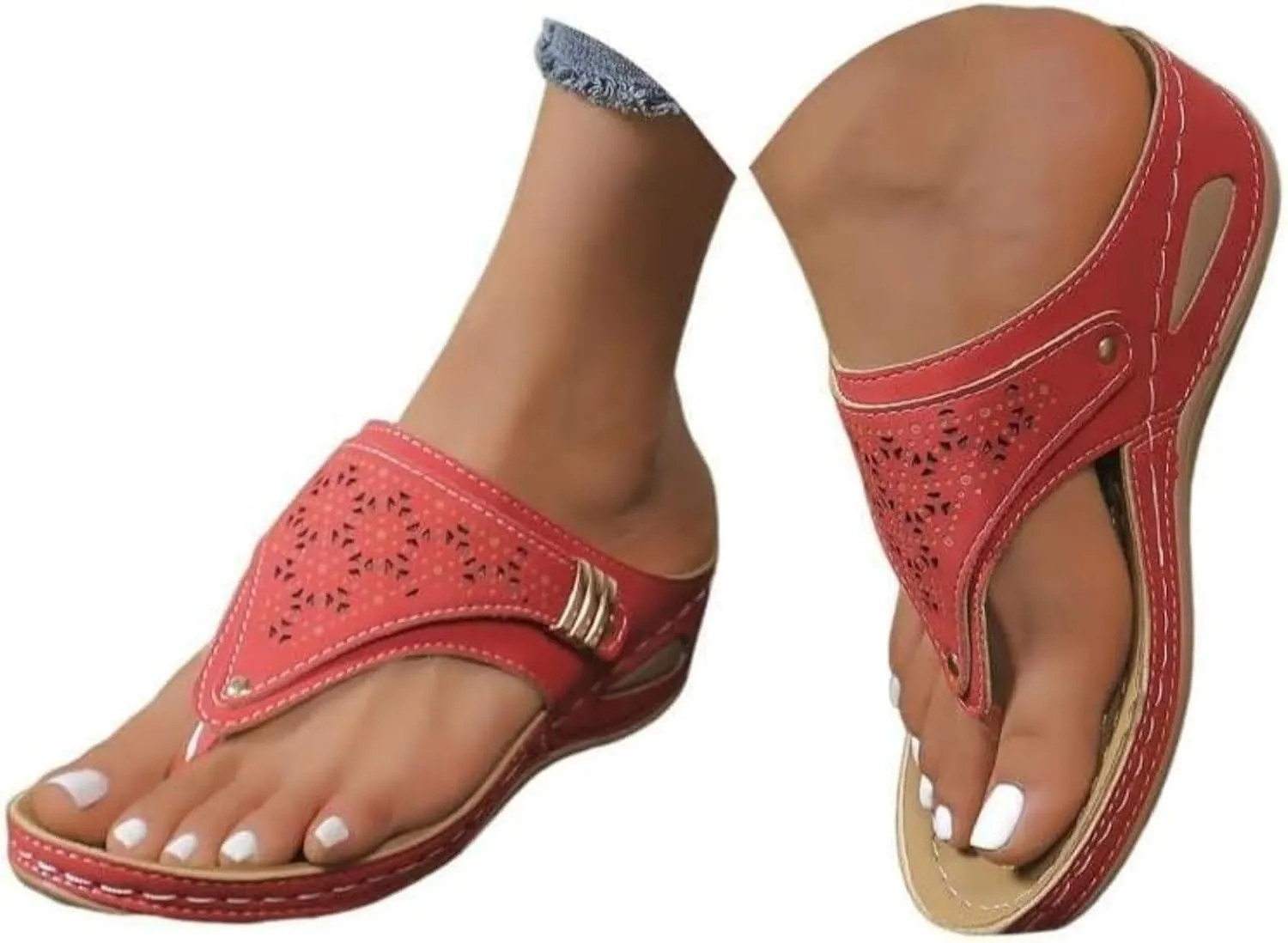 Womens Sandals Comfortable Dressy Arch Support Orthopedic Thong Flip Flops Summer Orthotic Slippers Beach Shoes 2025