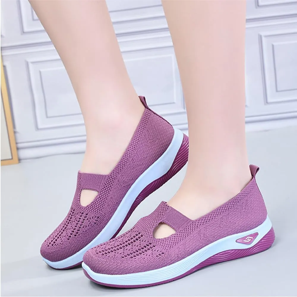 Women's Slip-on Loafers, Casual Walking Shoes, Breathable Sneaker, Non-Slip & Comfortable & Light-Weight