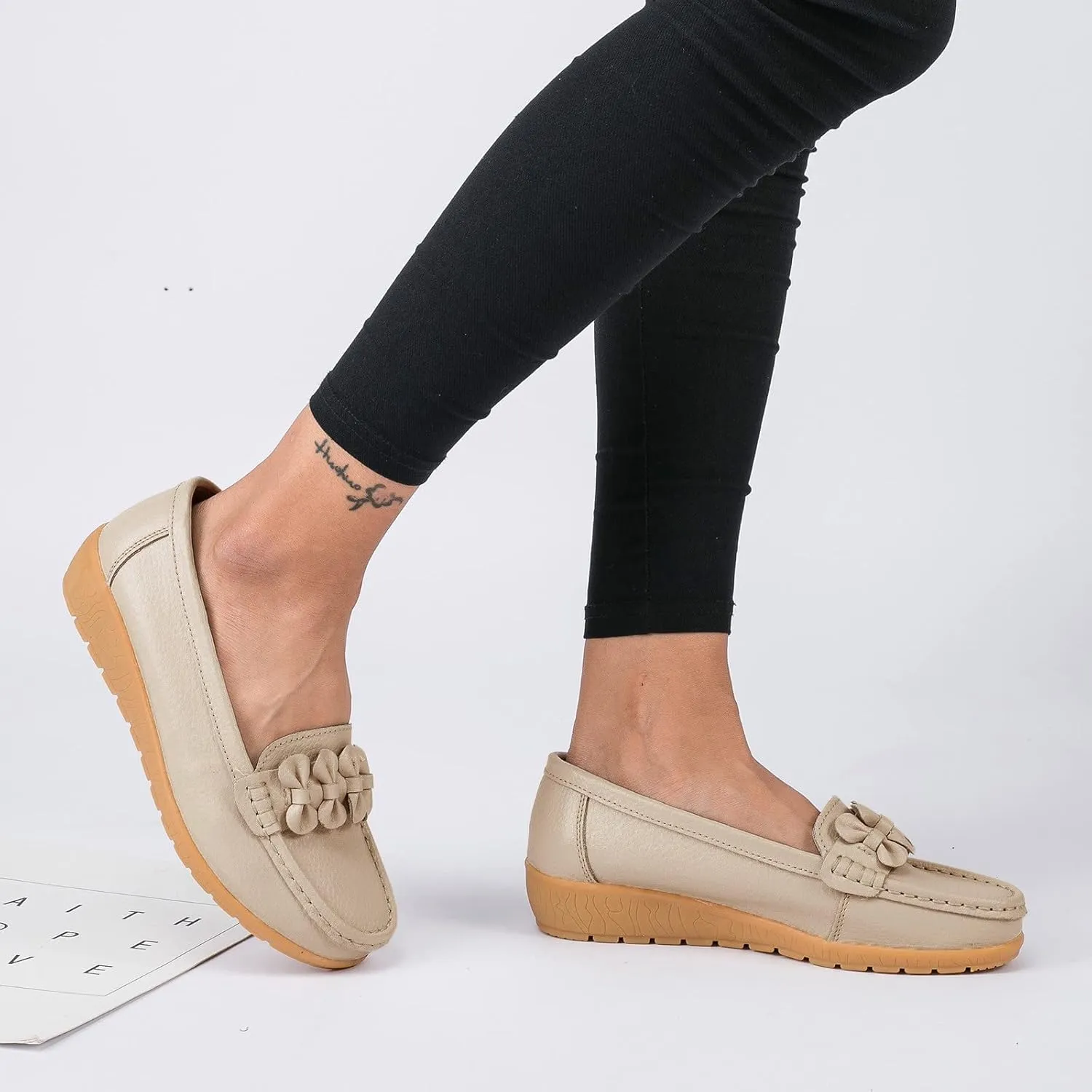 Womens Slip On Loafers Comfort Orthopedic Loafers Arch Support Sneakers Casual Walking Shoes Dressy Business Shoes