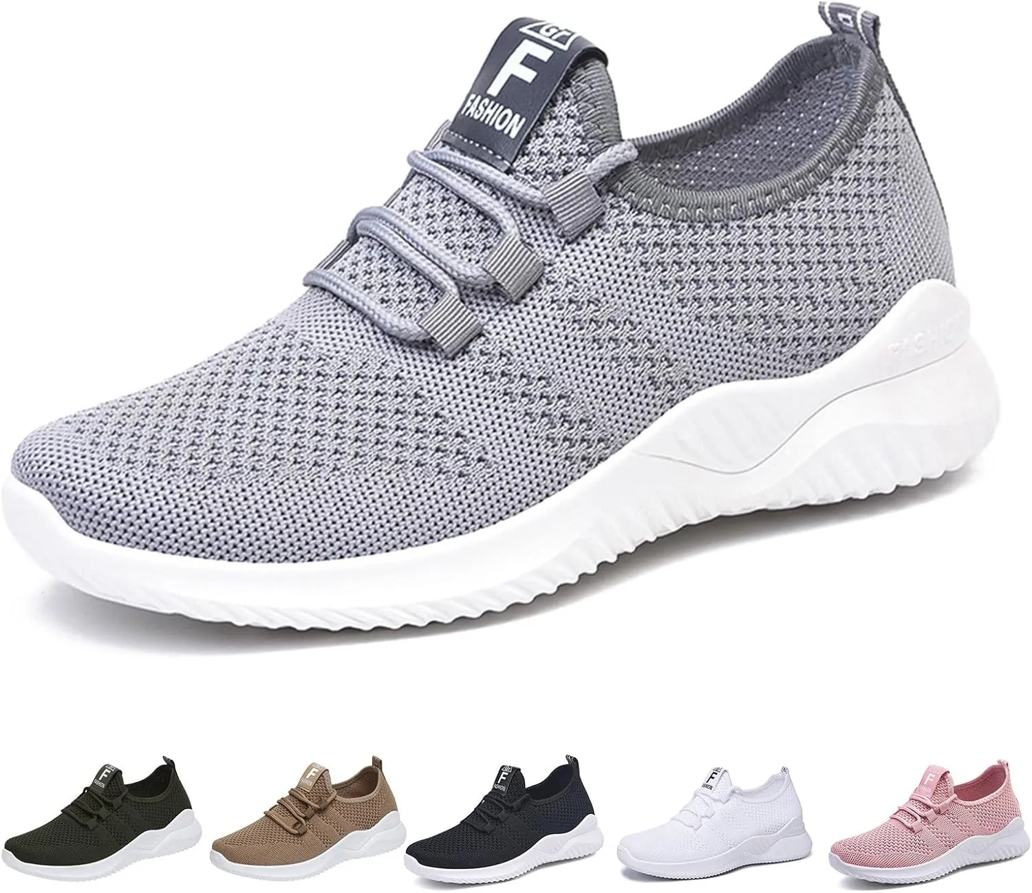Womens Slip On Walking Shoes Wide Width Breathable Sneakers Air Cushion Road Running Shoe Workout Athletic Lightweight Casual Sport Shoes Ultra Light Tennis Gym Workout Training Shoe