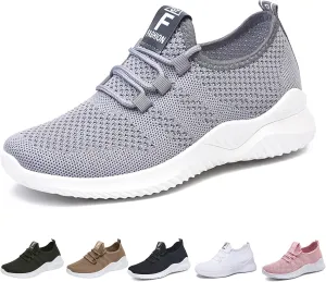 Womens Slip On Walking Shoes Wide Width Breathable Sneakers Air Cushion Road Running Shoe Workout Athletic Lightweight Casual Sport Shoes Ultra Light Tennis Gym Workout Training Shoe