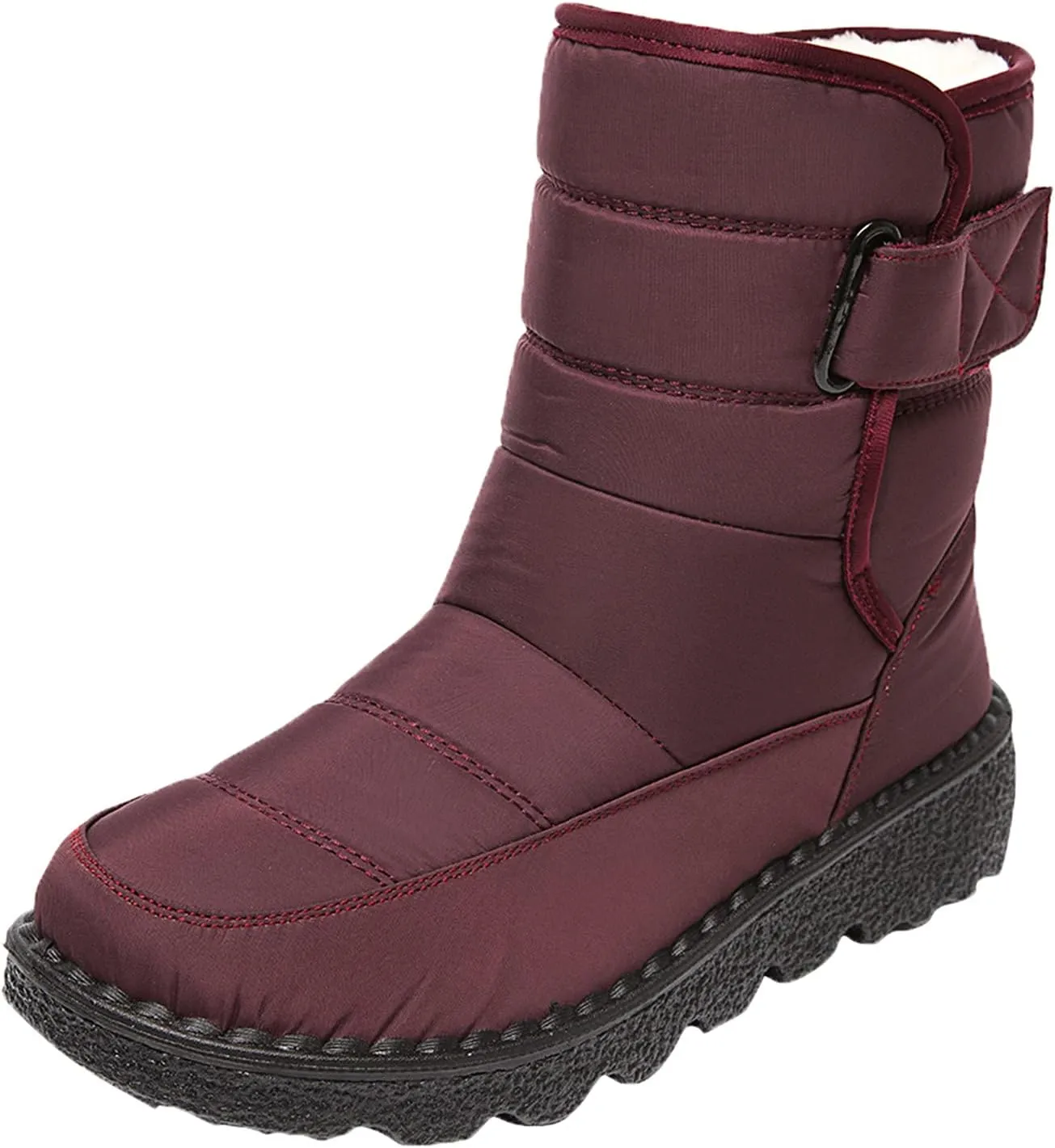 Womens Snow Boots Wide Width Zipper Size 9 Wide Calf Snow Boots for Woman Waterproof Snow Shoes for Women Outdoor Boots Women Knee High Waterproof Womens Boots Size 11