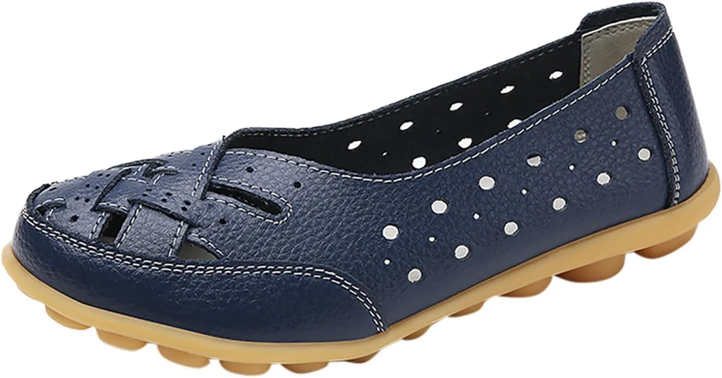 Women's Summer Fashion Flat Hollow Bowhead Casual Shoes Slip On Casual Comfortable Non Slip Mother Shoes Womens Wedge Dress Heels