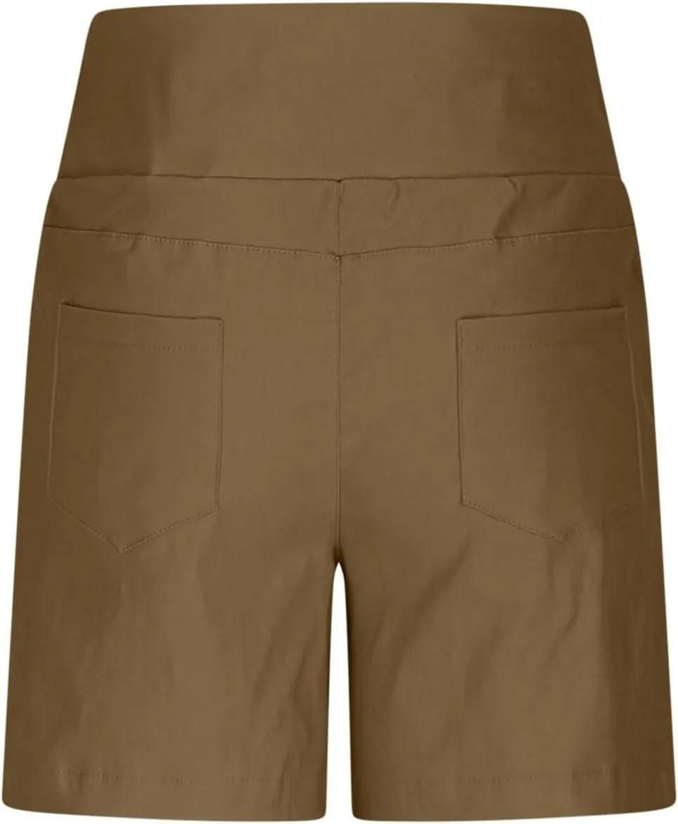 Womens Summer Fashion Half Pants Casual Elastic Waist Soft Comfort Going Out Beach Pants Cropped Trousers