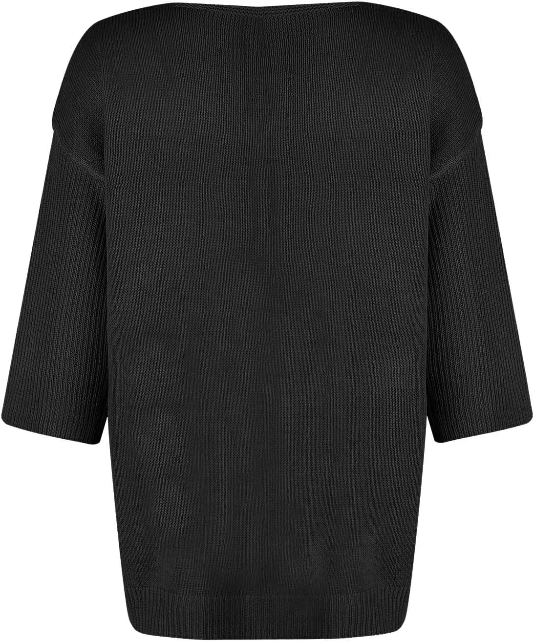 Womens Sweaters Lightweight Plain Sweater 3/4 Sleeve Basic Sweaters Oversized Fall Trendy Pullover
