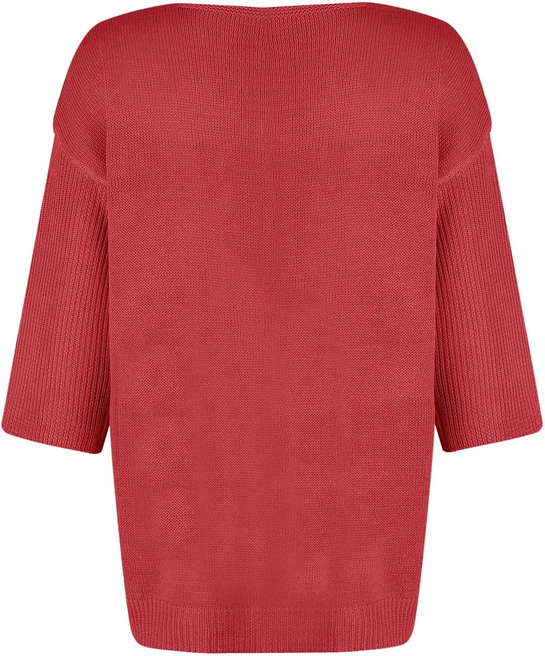 Womens Sweaters Lightweight Plain Sweater 3/4 Sleeve Basic Sweaters Oversized Fall Trendy Pullover