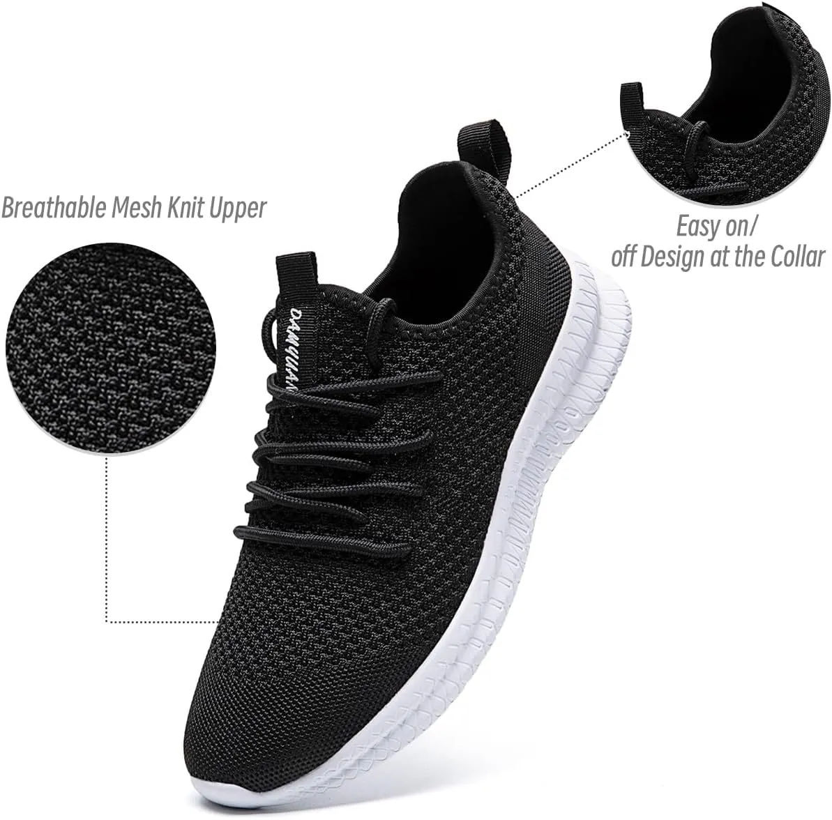 Womens Walking Running Shoes Sneakers Slip On Sport Tennis Athletic Gym Shoes Casual Lightweight Breathable Non Slip Workout Fashion Workout Trainers Shoe