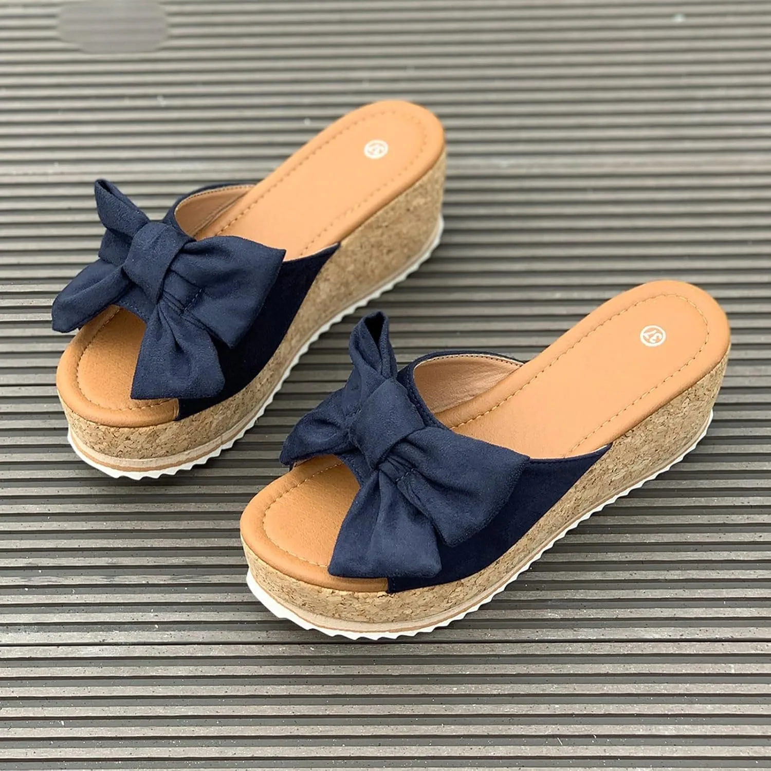 Womens Wedges Heels Sandals Summer Beach Platform Slippers for Women Ring Toe Strappy Summer Gladiator Flat Sandals Non-Slip Summer Slingback Slipper Vacation Travel Outdoor Going Out Shoes