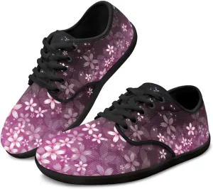 Women's Wide Toe Box Barefoot Shoes Zero Drop Lace Up Casual Sneakers Breathable Fashion Walking Footwear