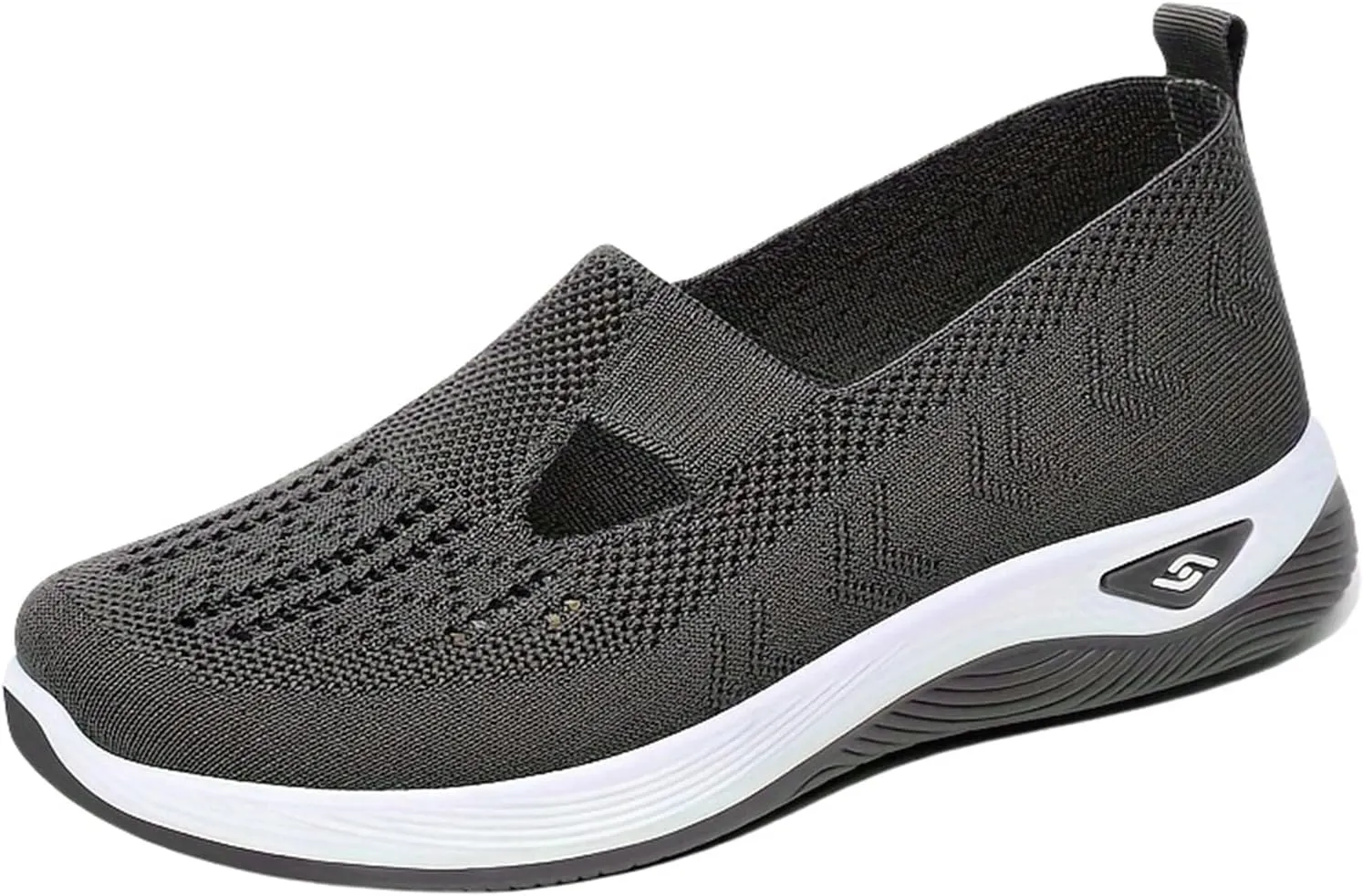 Women's Woven Orthopedic Shoes Summer Lightweight Breathable Arch Support Soft Shoes Trendy Comfortable Mesh Hollow Out Slip-On Sneakers Diabetic Foam Shoe Casual Dressy Walking Sneaker