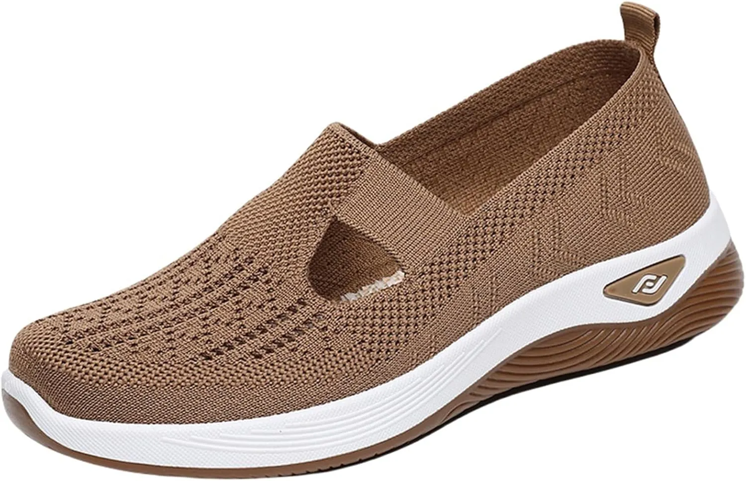 Women's Woven Orthopedic Shoes Summer Lightweight Breathable Arch Support Soft Shoes Trendy Comfortable Mesh Hollow Out Slip-On Sneakers Diabetic Foam Shoe Casual Dressy Walking Sneaker