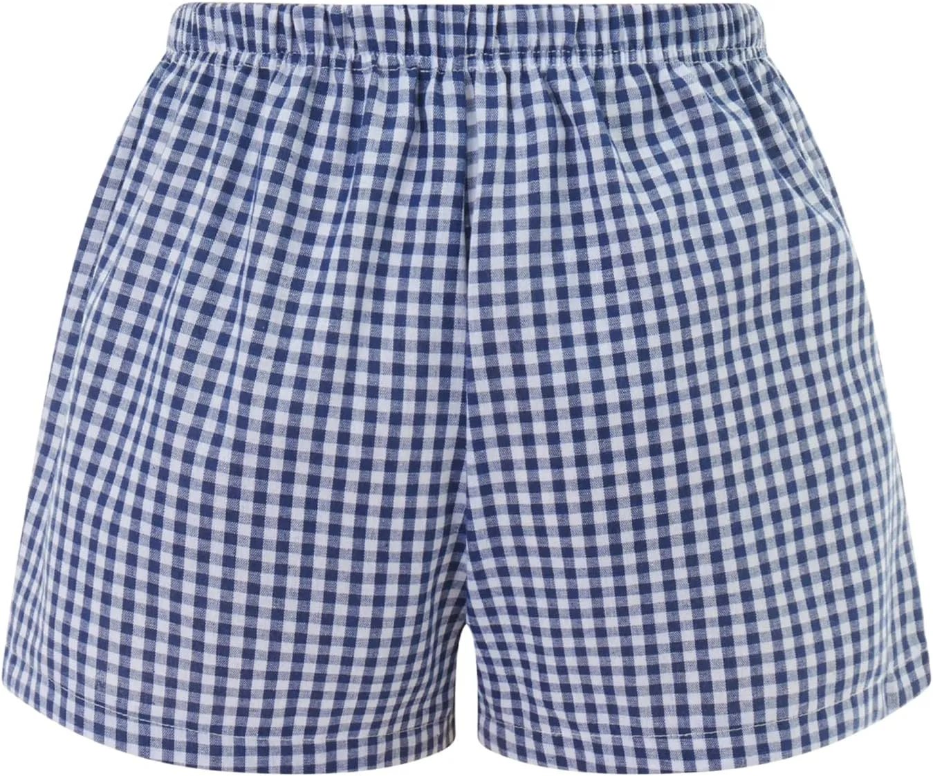 Y2k Boxer Shorts for Women Striped Checkered Pajama Shorts Button Plaid Gingham Sleep Pj Shorts Cute Lounge Shorts