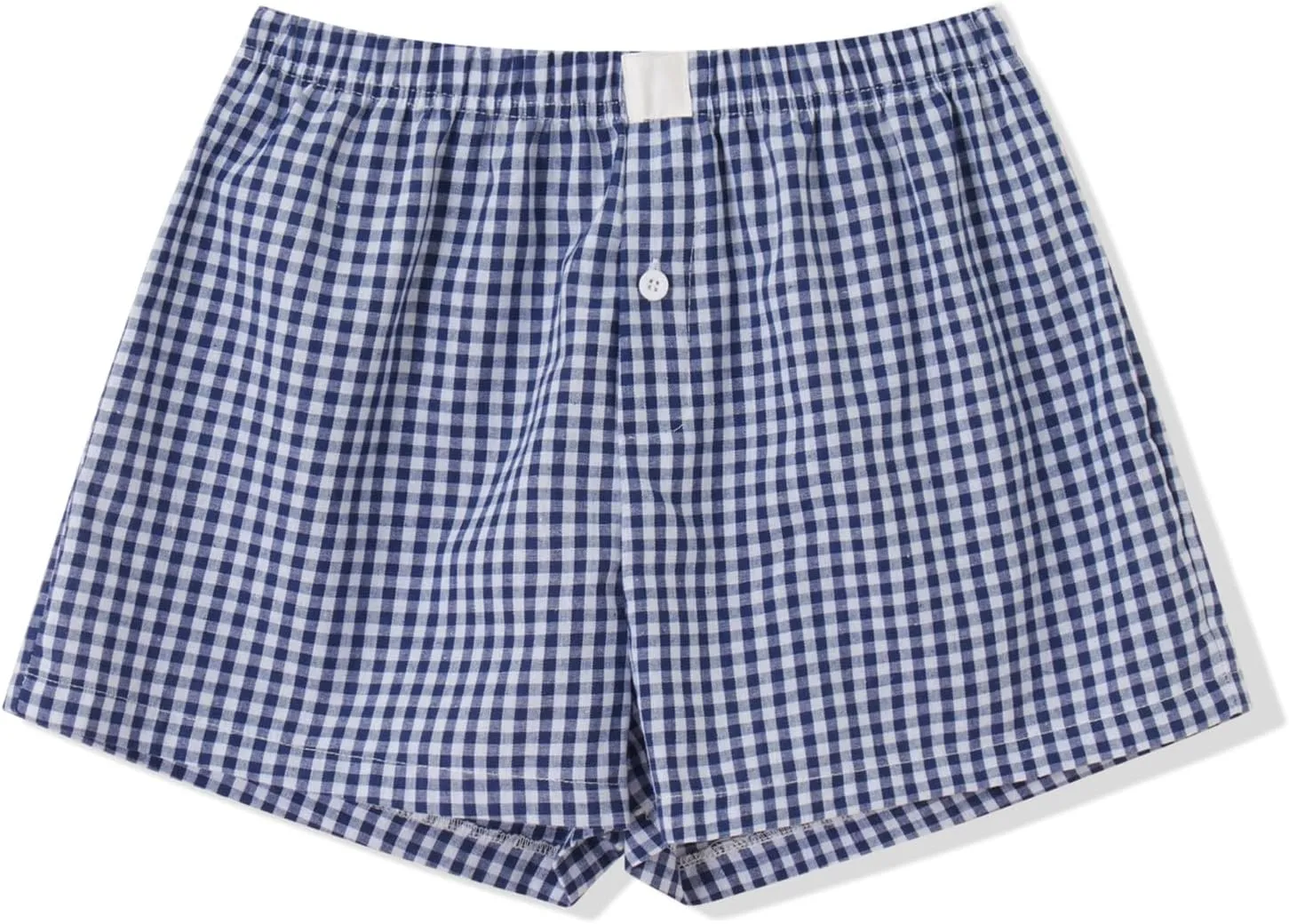 Y2k Boxer Shorts for Women Striped Checkered Pajama Shorts Button Plaid Gingham Sleep Pj Shorts Cute Lounge Shorts