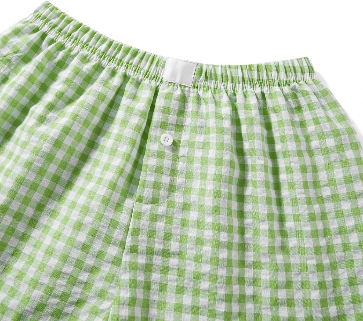 Y2k Boxer Shorts for Women Striped Checkered Pajama Shorts Button Plaid Gingham Sleep Pj Shorts Cute Lounge Shorts