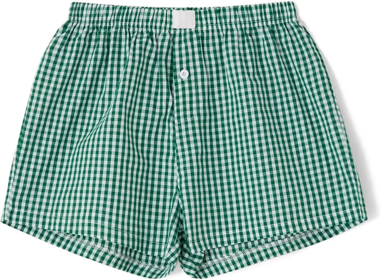 Y2k Boxer Shorts for Women Striped Checkered Pajama Shorts Button Plaid Gingham Sleep Pj Shorts Cute Lounge Shorts