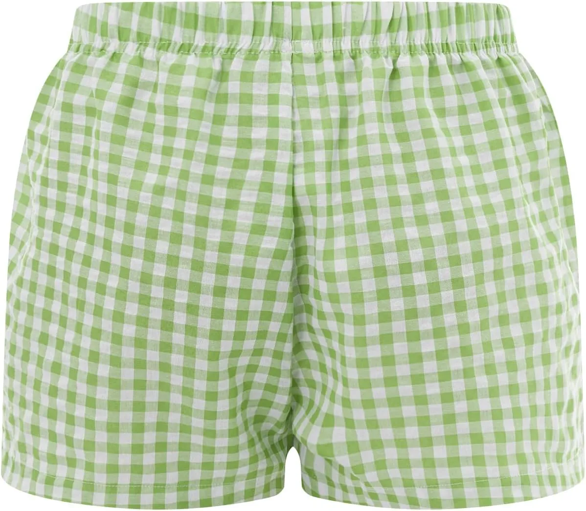 Y2k Boxer Shorts for Women Striped Checkered Pajama Shorts Button Plaid Gingham Sleep Pj Shorts Cute Lounge Shorts