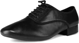 YKXLM Black Men Dance Shoes Salsa Breathable Ballroom Dance Shoes Latin Social Dance Shoe,Model KM01-3CM-ZBJ, 10.5 B(M) US