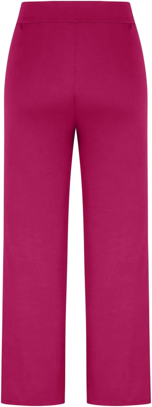 Yoga Pants for Women Summer High Waist Stretch Drawstring Side Slit Trouser Casual Fashion Loose Comfy Workout Pant