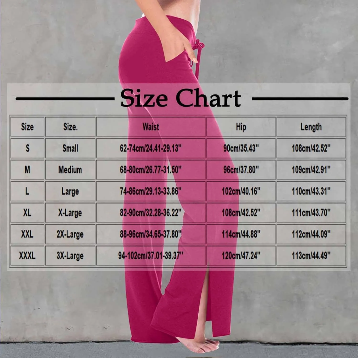 Yoga Pants for Women Summer High Waist Stretch Drawstring Side Slit Trouser Casual Fashion Loose Comfy Workout Pant
