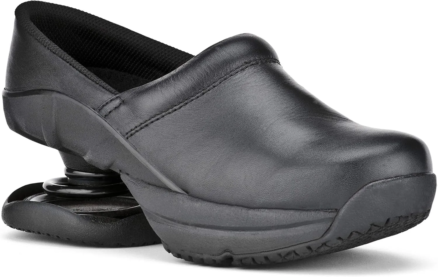 Z-CoiL Toffler Mens Clog - Orthopedic Footwear for Men - Orthotic Casual Leather Clogs for Pain Relief, Foot Support, and Comfort - Open Coil
